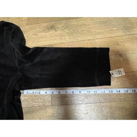 Talbots Woman Black Stretch Velvet Shift Dress 2X NWT $149 3/4 Sleeve Scoop - Picture 7 of 8